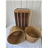 Image 7 : Vintage Apple Baskets and Wooden Junior B.C. Apple Crate 1/2 Bushell