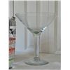 Image 3 : Barware Lot: 1950s Glass Shaker, GIANT Martini Glass, Faux Wood Ice Bucket
