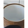 Image 5 : Barware Lot: 1950s Glass Shaker, GIANT Martini Glass, Faux Wood Ice Bucket