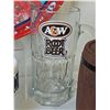 Image 6 : Beer Decor Lot: Corona Tray, Steins, Glass, Barrel, Polish Mug