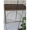 Image 3 : MCM 70S 80S Metal and Wood Magazine Rack and Side Table Set comes with sealed Alberta record