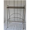Image 7 : MCM 70S 80S Metal and Wood Magazine Rack and Side Table Set comes with sealed Alberta record