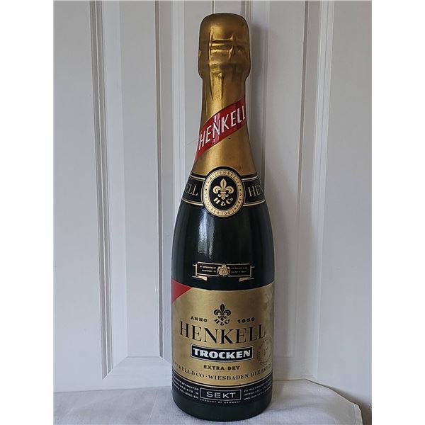 Henkell Trocken Extra Dry Champagne Bottle-Shaped store advertisement