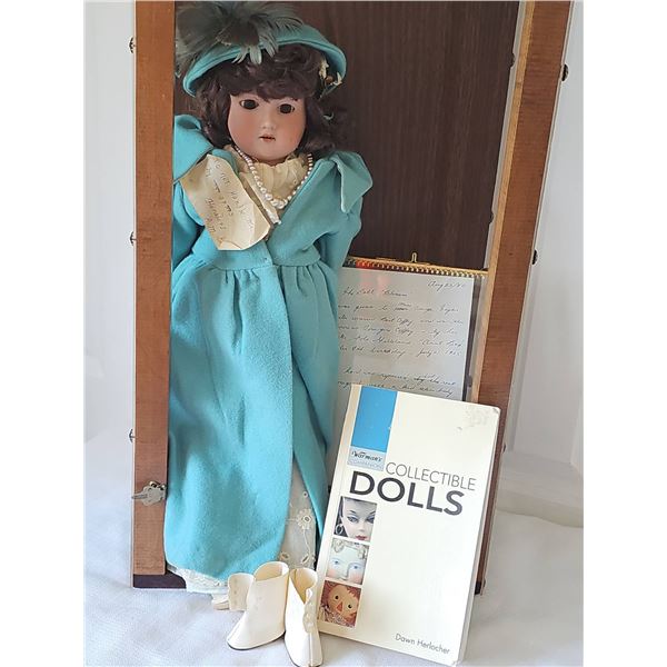 Early 20th Century Bisque Doll “Blossom” with Accessories
