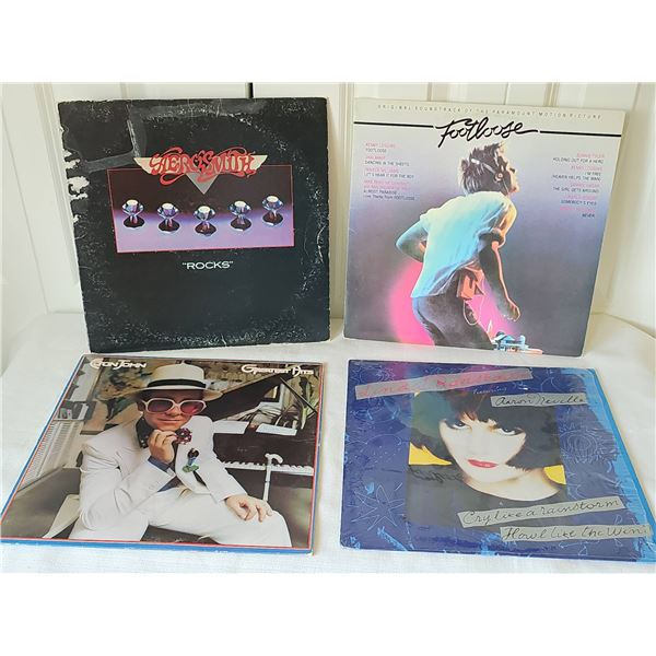 4 Classic Rock and Pop Vinyl LP Records