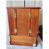 Image 14 : Vitntage blue velvet lined Wooden Jewelry Box and double door jewelry box by Gunther Mele