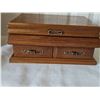 Image 7 : Vitntage blue velvet lined Wooden Jewelry Box and double door jewelry box by Gunther Mele