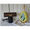 Image 17 : MCM 1960s Lamps Including Brown over bed Lamp and Yellow Ceramic Lamp with retro green design