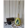 Image 1 : MCM 1960s Lamps Including Brown over bed Lamp and Yellow Ceramic Lamp with retro green design