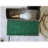 Image 8 : MCM 1960s Lamps Including Brown over bed Lamp and Yellow Ceramic Lamp with retro green design