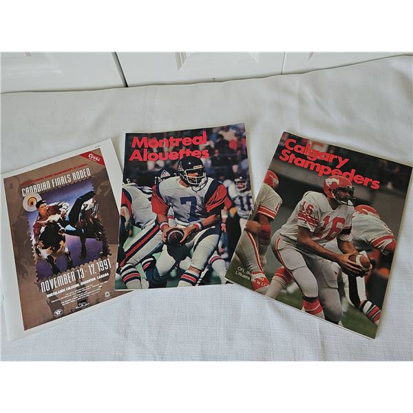 Canadian Finals Rodeo 1991 and CFL Program Lot