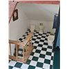 Image 3 : Vintage Hand Made Wooden Dollhouse With Furniture and Accessories