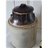 Image 5 : Stoneware Pickle Crock, Strawberry Pot, and Two Hanging Store Scales