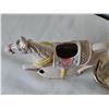 Image 5 : A Ladies Decor Lot: Ceramic Horse, Joesef Girl, Glass Bottles, Brass Jug