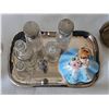 Image 6 : A Ladies Decor Lot: Ceramic Horse, Joesef Girl, Glass Bottles, Brass Jug