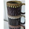 Image 9 : 1970s hand carved Wood Tobacco Jar, Japanese Dog Figurine, and Three Ceramic Mugs