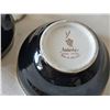 Image 3 : BLACK and Rose Adderley and Windsor Bone China Tea Trio and Creamer Set
