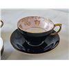 Image 6 : BLACK and Rose Adderley and Windsor Bone China Tea Trio and Creamer Set