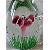 Image 2 : Glass Art Teapot Paperweight with Pink Flower Design
