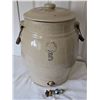 Image 1 : Antique Medalta Alberta Potteries Redcliff No. 5 Water Crock with Repaired Lid