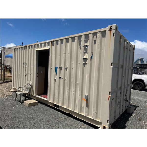 Converted 20' Shipping Container w/ Finished Interior, Electrical, Side Door & Window