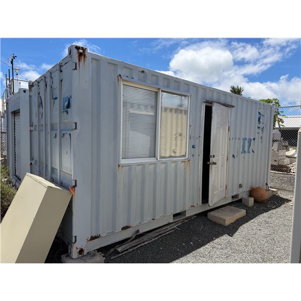 Converted 20' Shipping Container w/ Finished Interior, Electrical, Side Door & Window