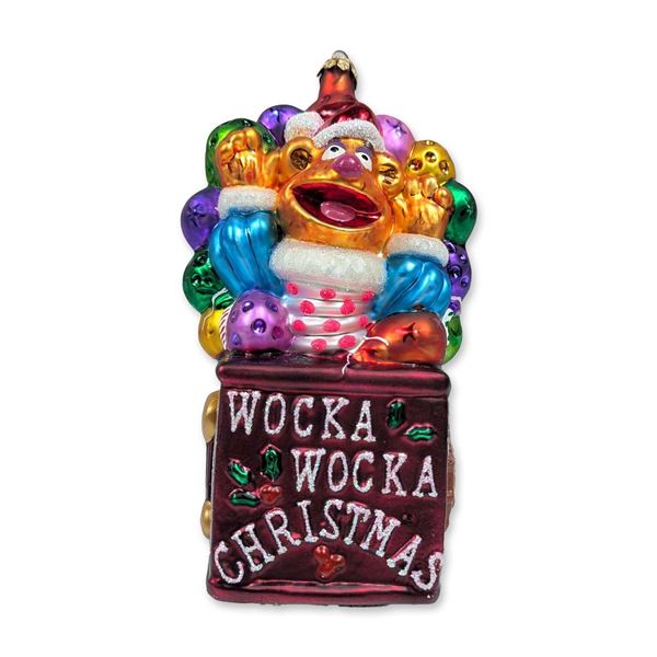 Christopher Radko Fozzie Bear Wocka Wocka Glass Ornament