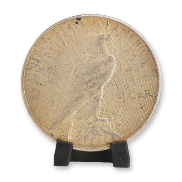 1923-S US One Dollar Peace Silver Dollar Coin, Circulated