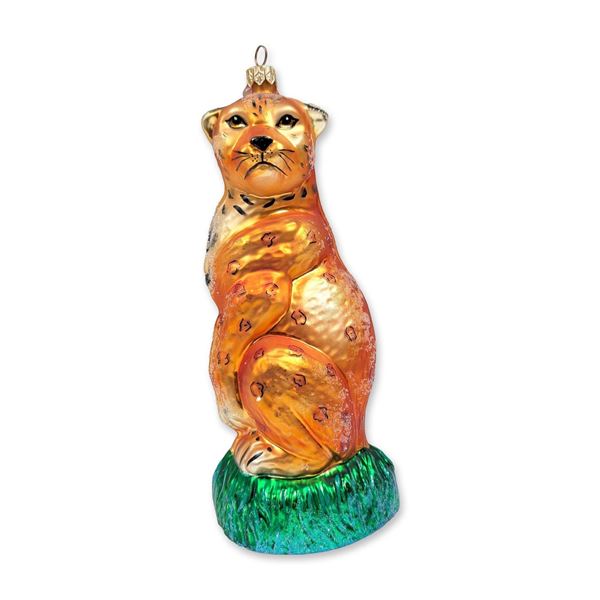 Christopher Radko Large Glass Leopard Ornament
