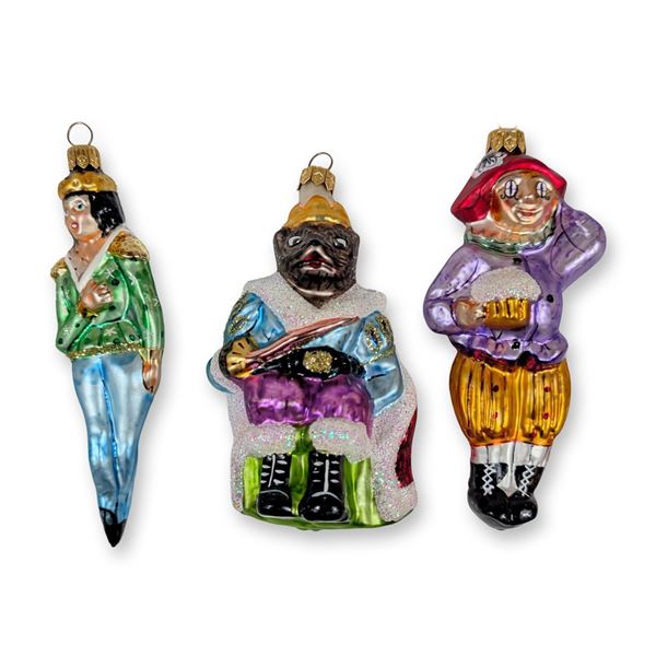 3pc Christopher Radko Nutcracker Suite II Glass Ornaments