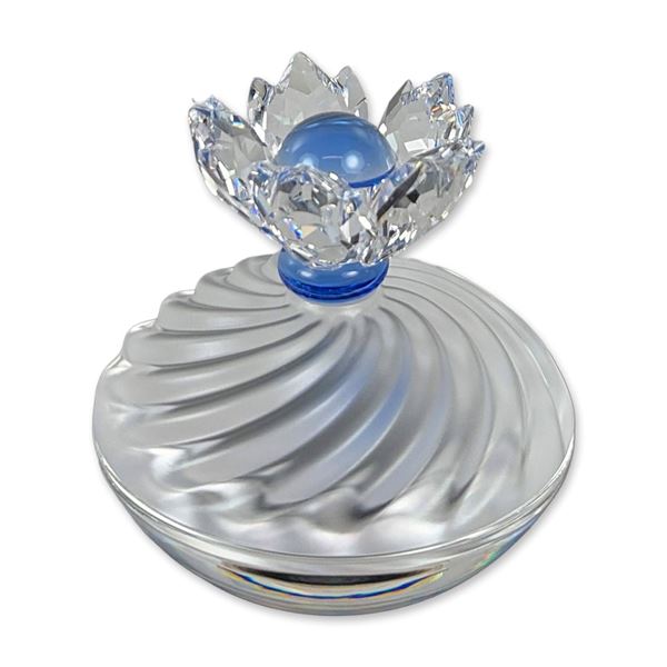 Swarovski Crystal Blue Flower Jewel Box