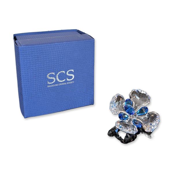 Swarovski SCS Peacock Flower Crystal Figurine