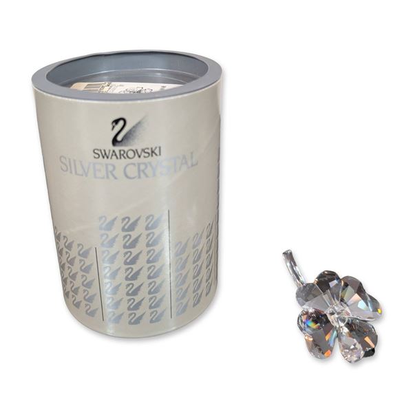 Swarovski Silver Crystal Four-Leaf Clover Figurine
