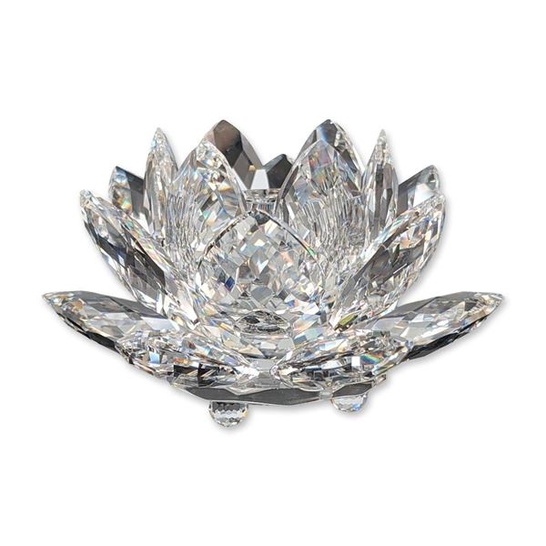 Swarovski Silver Crystal Small Waterlily Candleholder