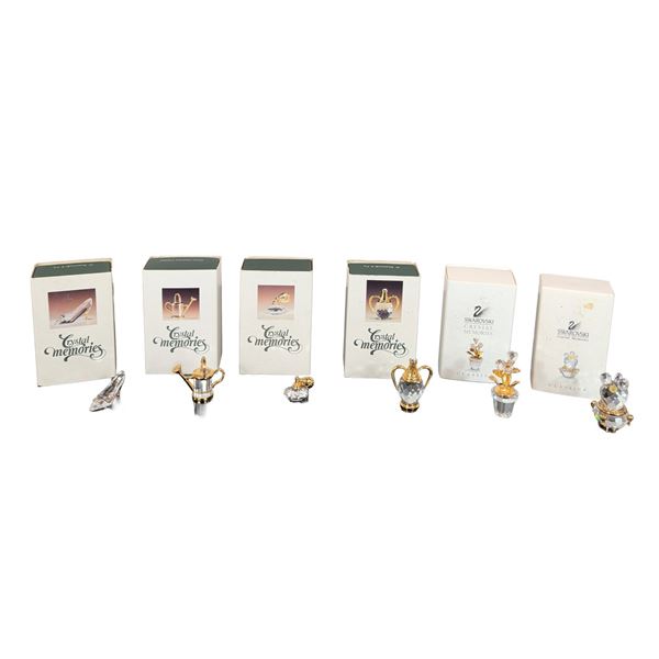 6pc Swarovski Crystal Memories Miniature Figurines