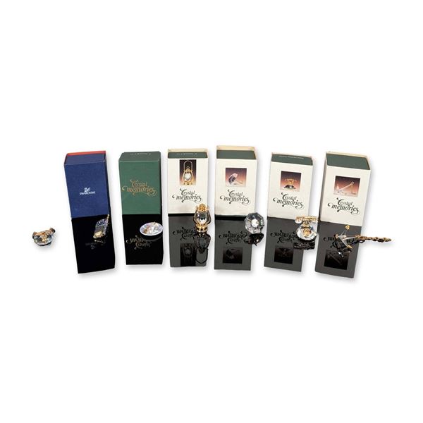 7pc Swarovski Crystal Memories Gold-Toned Miniature Collection
