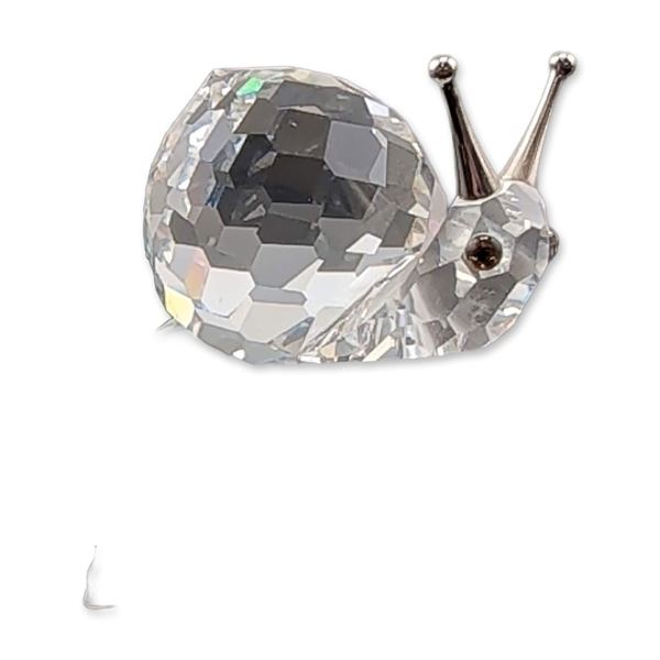 Swarovski Crystal Snail on Leaf Figurine