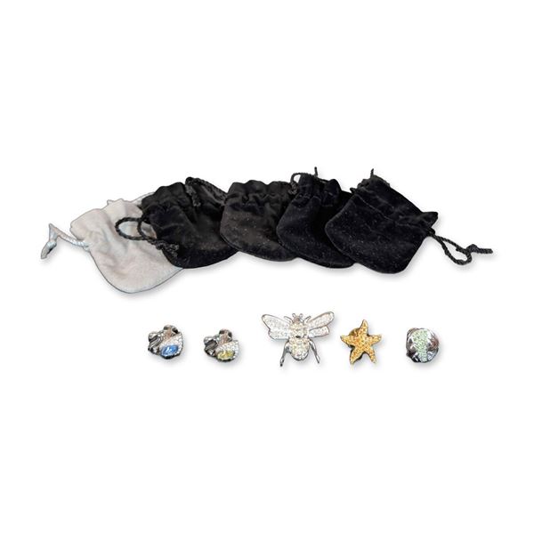 5pc Swarovski Contemporary Crystal and Silver-Tone Pins