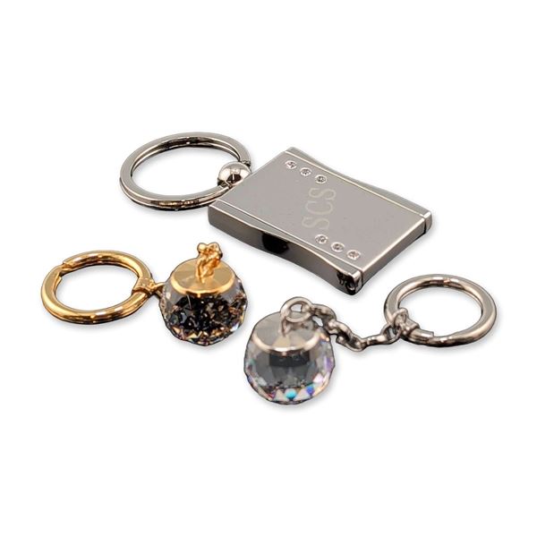 Collection of Three Swarovski Crystal Keychains