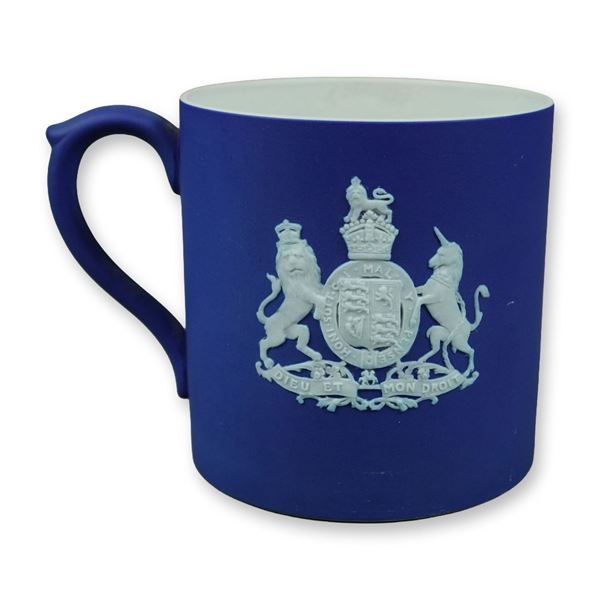 Wedgwood Cobalt Blue Jasperware King Edward VIII 1937 Coronation Commemorative Mug