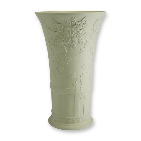 Wedgwood Sage Green Jasperware Doric Ivy Trumpet Vase