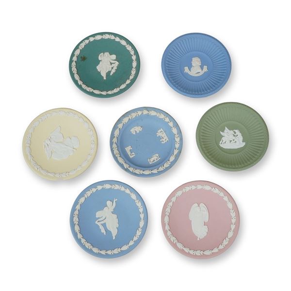 7pc Wedgwood Jasperware Small Dishes