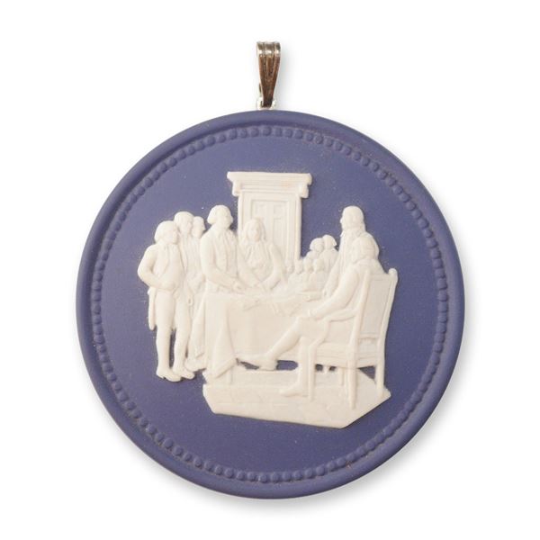 Wedgwood Jasperware Medallion Pendant Depicting the Signing of the Declaration of Independence