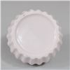 Image 3 : 5pc Pink and White Floral Porcelain Vanity Set including Perfume Bottles and a Trinket Box