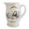 Image 1 : Mottahedeh Glazed Ceramic Commodore Perry Liverpool Style Pitcher
