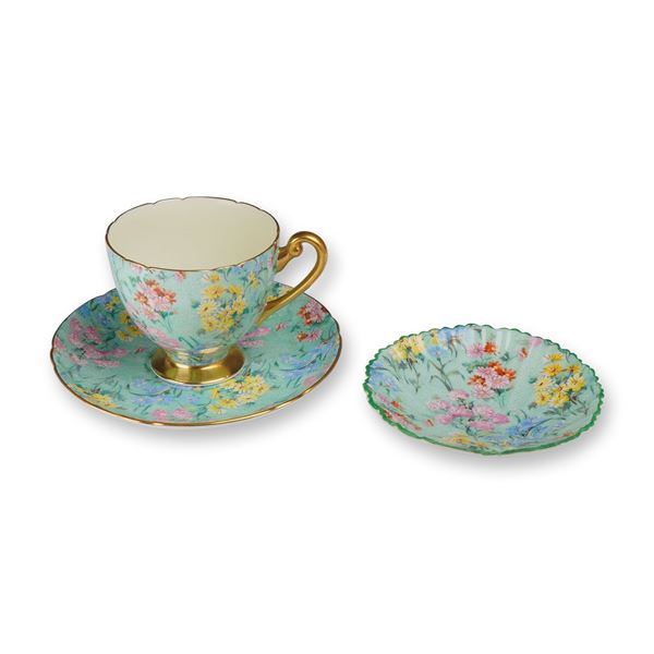 3pc  Shelley Bone China Tea Trio, Melody