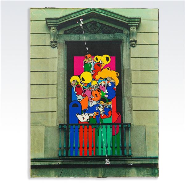 Oswald Aulestia Giclee on Canvas Titled Balcony B4