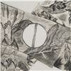 Image 2 : Framed Pastel & Graphite Drawing of Scissors w/ Botanical Designs