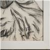 Image 4 : Framed Pastel & Graphite Drawing of Scissors w/ Botanical Designs