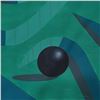 Image 3 : Ak/ron, Acrylic on Unstretched Canvas, Relativity in Deep Green, Signed